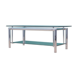 Table basse en verre, design danois, années 1970, production : Danemark