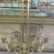 Bronze chandelier and brass art deco period