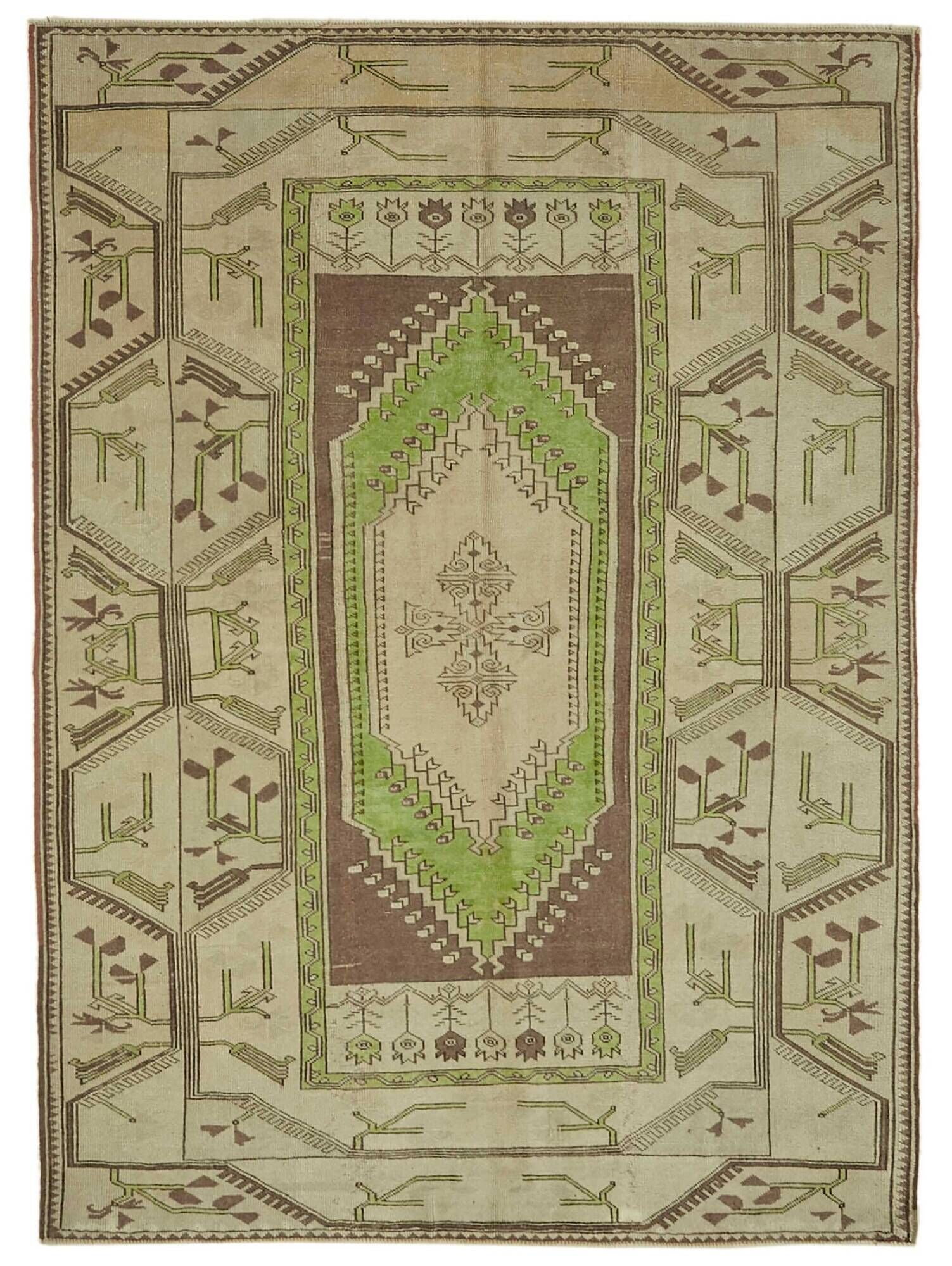 Turkish Vintage Anatolian Rug 163 cm x 220 cm