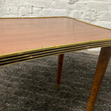 Vintage side table in Formica and teak 70s