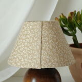 Vintage wooden ball foot bedside lamp
