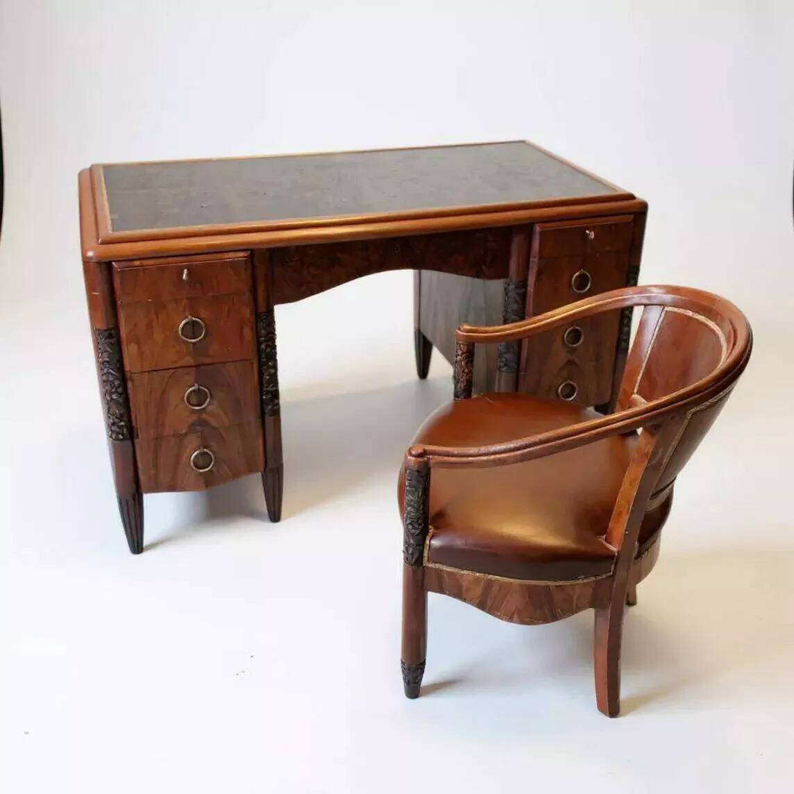 Desk, chair and bookshelf Art Deco period