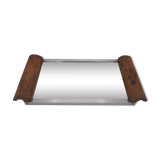 Tray handles wooden mirror