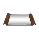 Tray handles wooden mirror