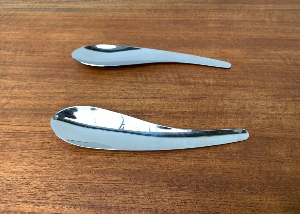 Postmodern Cutlery Conran Salad Spoons, 1990s, Set of 2