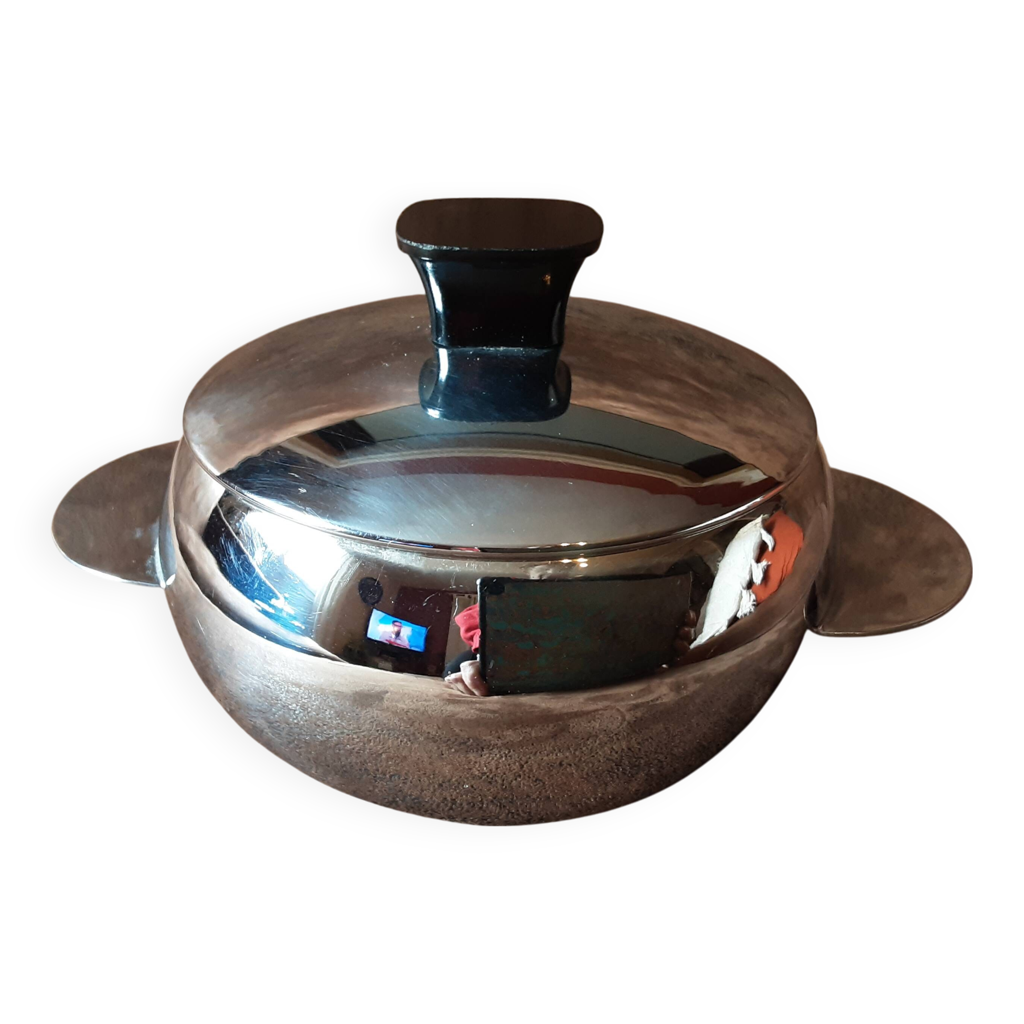 Vintage metal sugar bowl