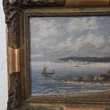 Oil on canvas - Navy - Old painting