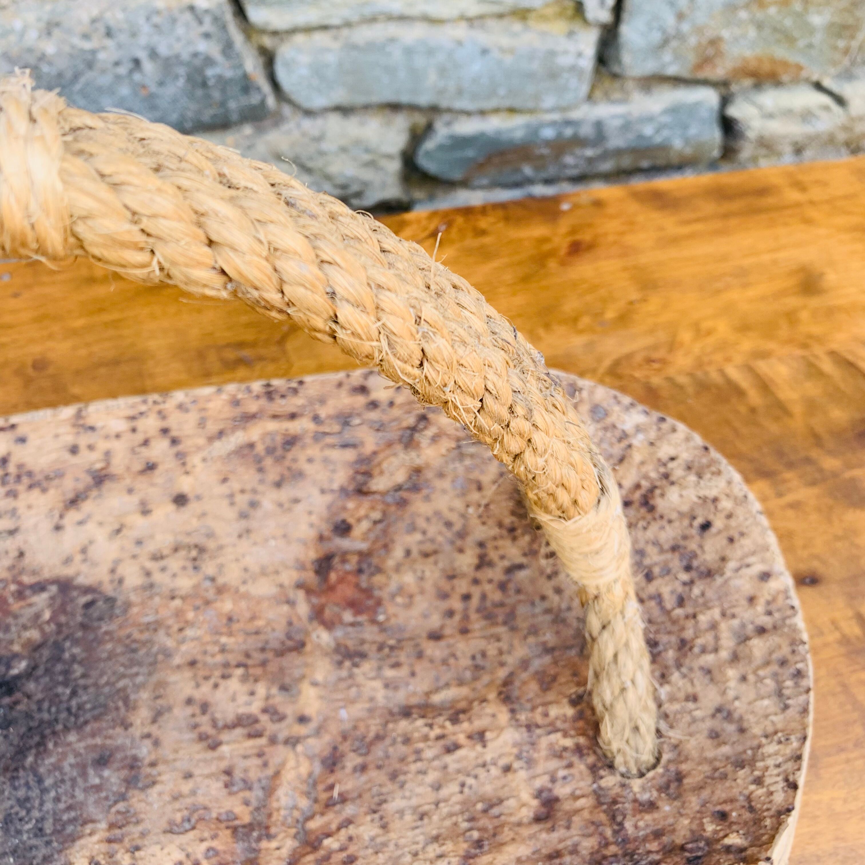 Cork and rope fruit basket