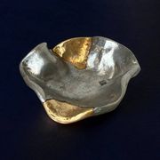 Brutalist tray by Art3, in brass, Spain 1980s