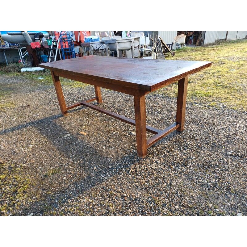 Country farmhouse table in oak