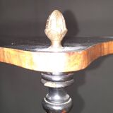 Blackened wooden wall shelf