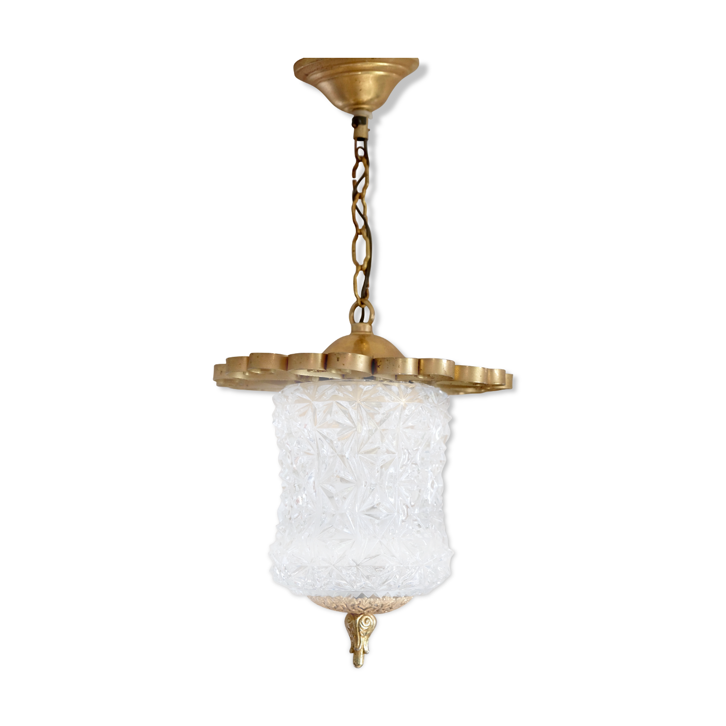 Glass and brass hanging 1950s