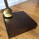 Wooden arc floor lamp circa 1970