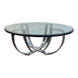 Table basse / table basse chromée vintage