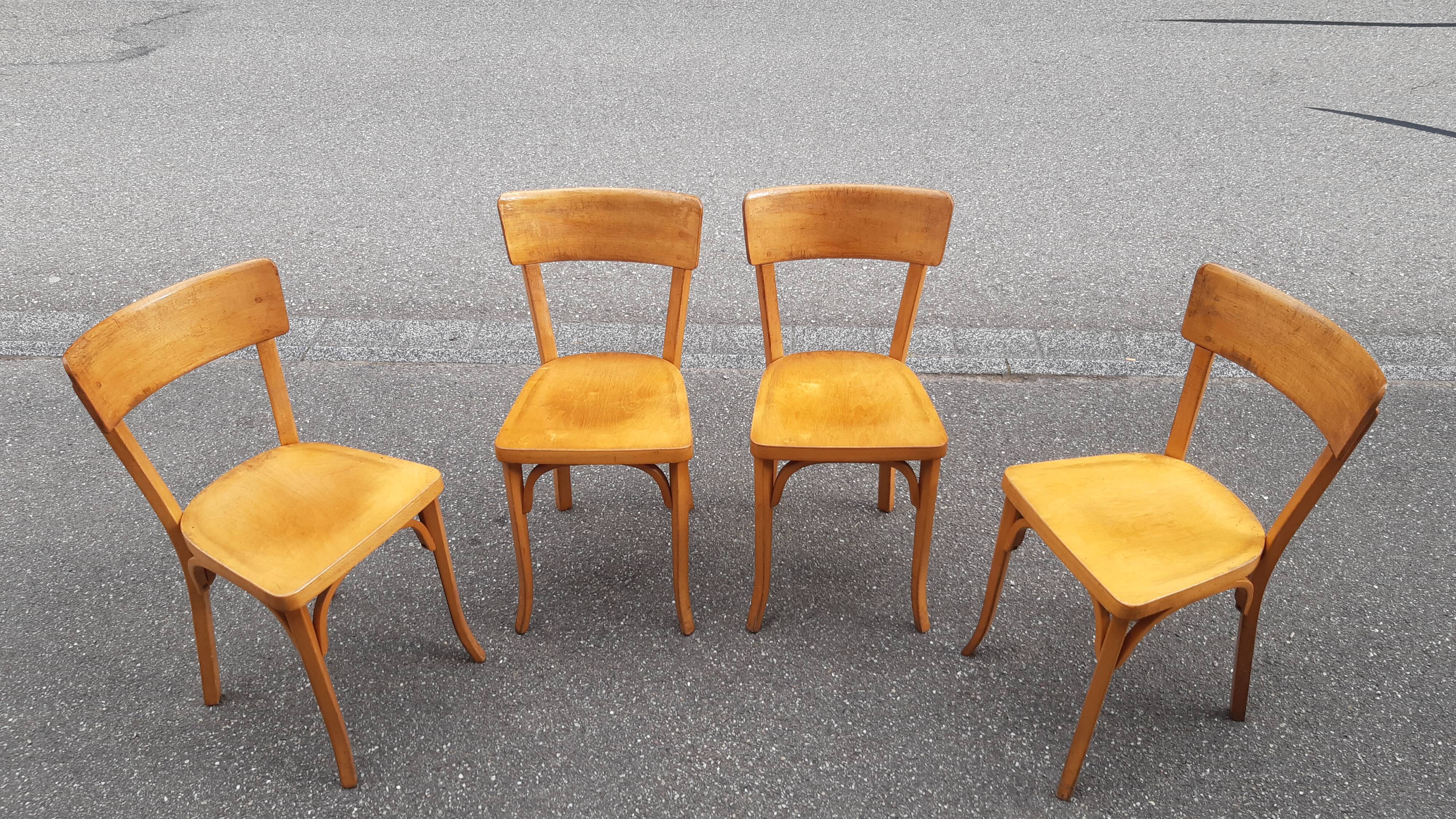 Set of 4 Baumann bistro chairs