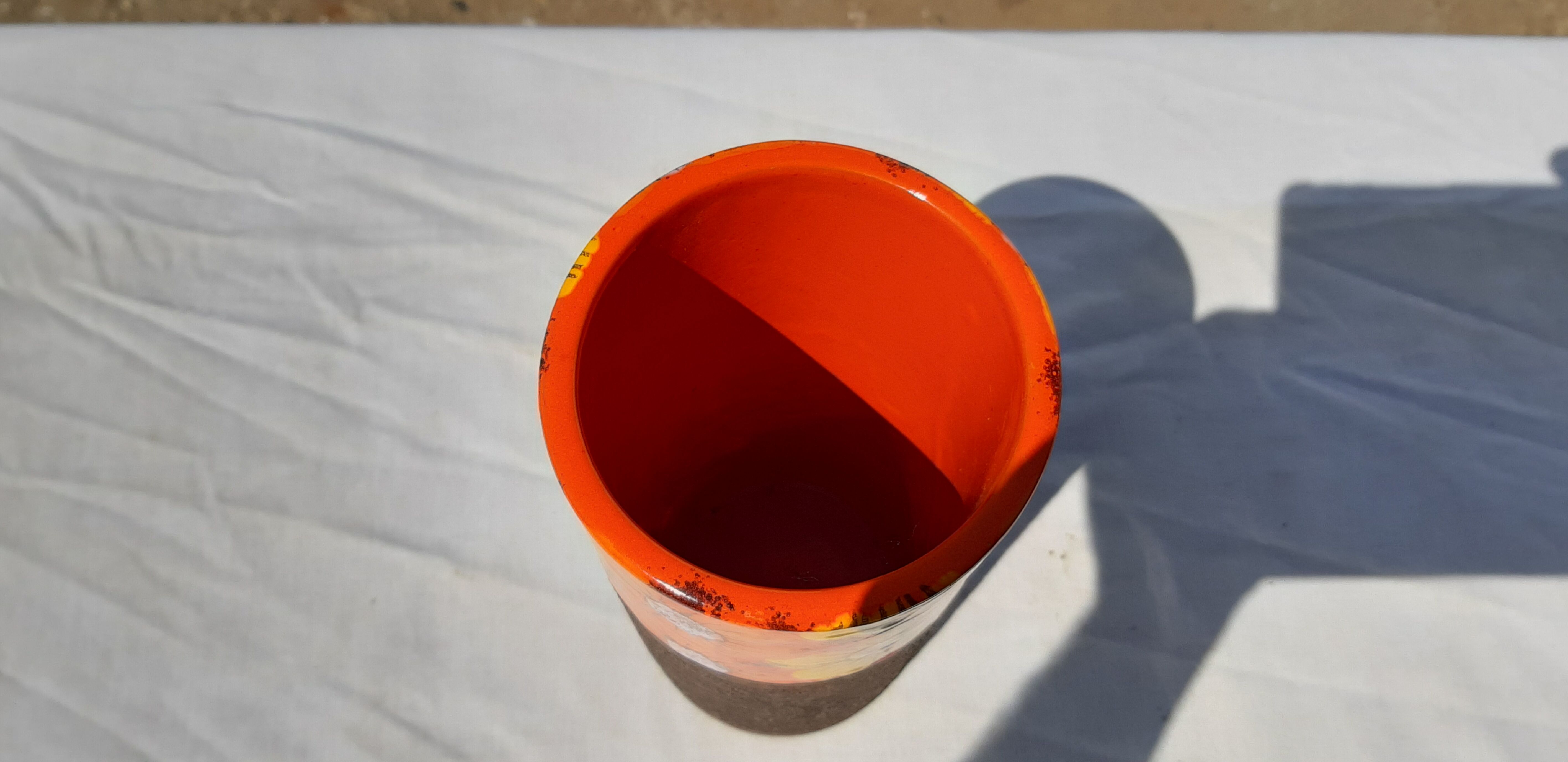 Vintage Vase Enamelled Sandstone of Scandinavian Style