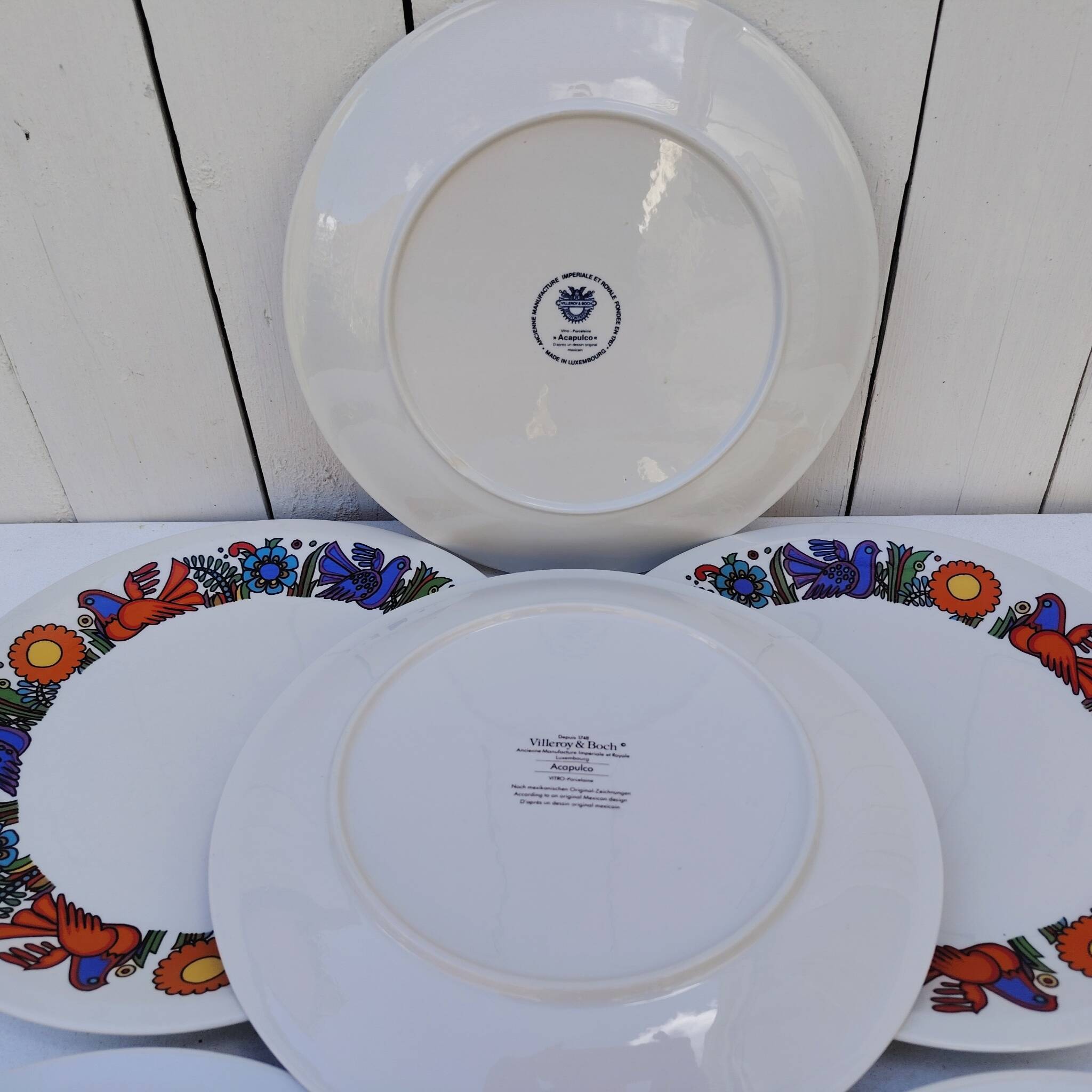 Villeroy & Boch porcelain flat plates, Acapulco