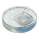 Vintage Midcentury Murano Glass Ashtray in Frosted Glass with Blue Accents
