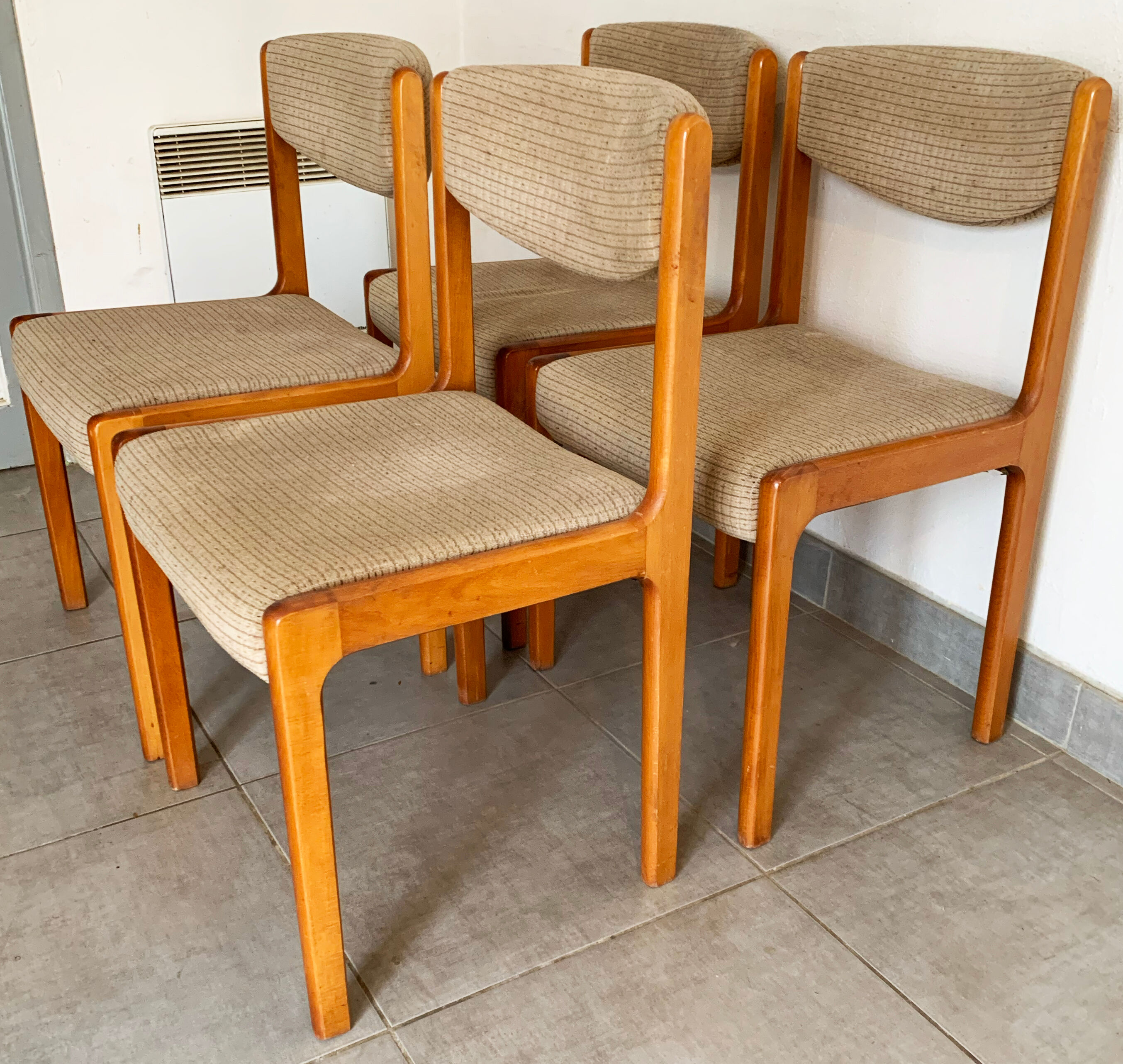 Set de 4 chaises vintage baumann des années 50
