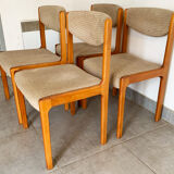 Set of 4 vintage baumann chairs from the 50s