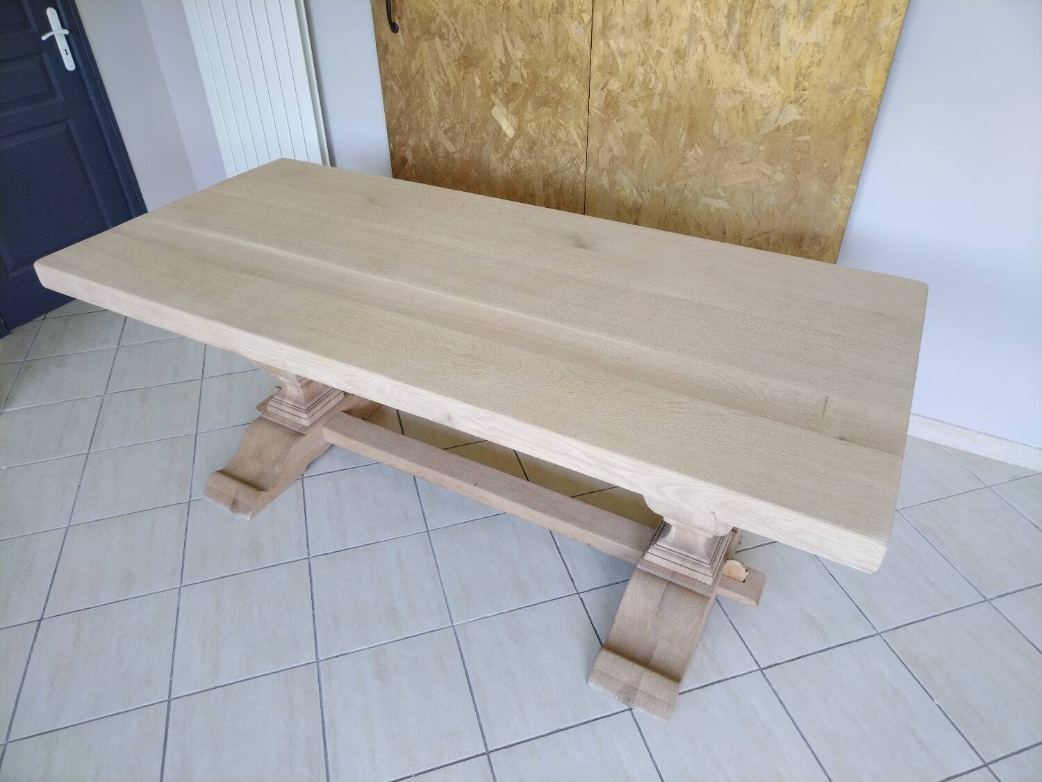 Renovated oak monastery table