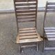 Set of 2 Folding Garden/Balcony Chairs in Wood