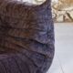 Togo aubergine corner armchair by Michel Ducaroy for Ligne Roset