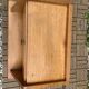 Solid oak compass feet bedside table 1950