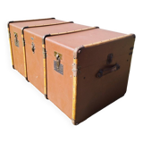 Large vintage arched travel storage trunk