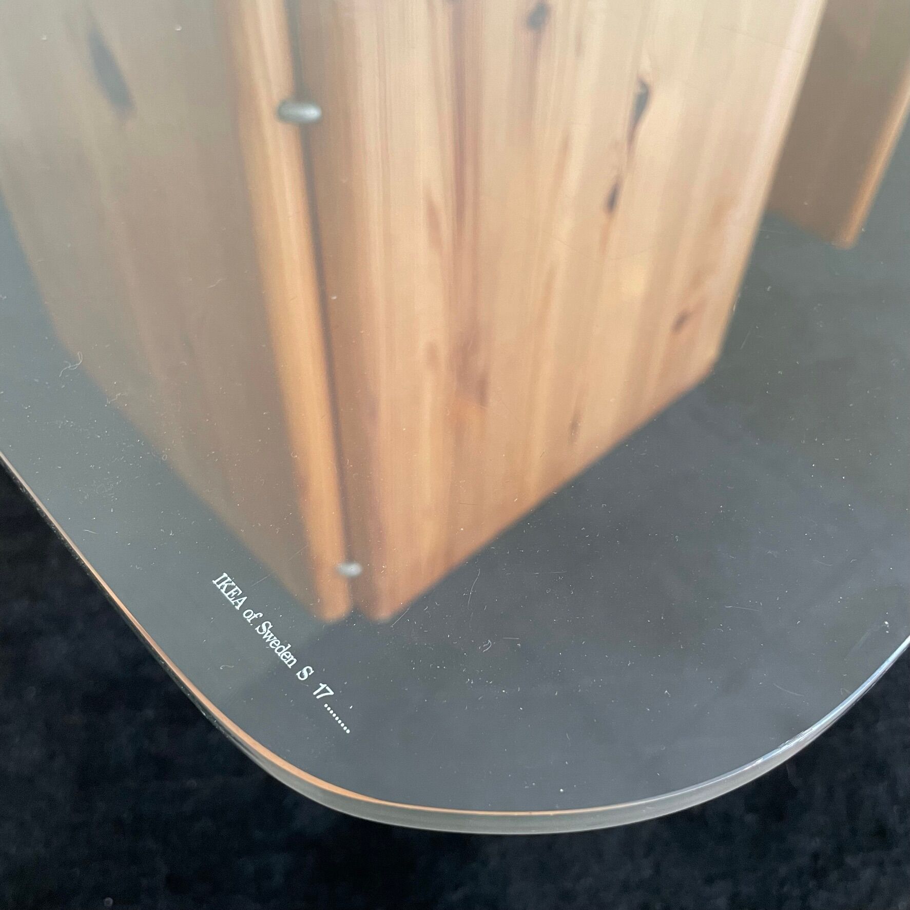 Coffee table "lagun", square model, sweden, ikea 1980
