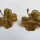 Bougeoirs fleur trefle en  laiton
