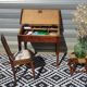Small vintage desk with storage.