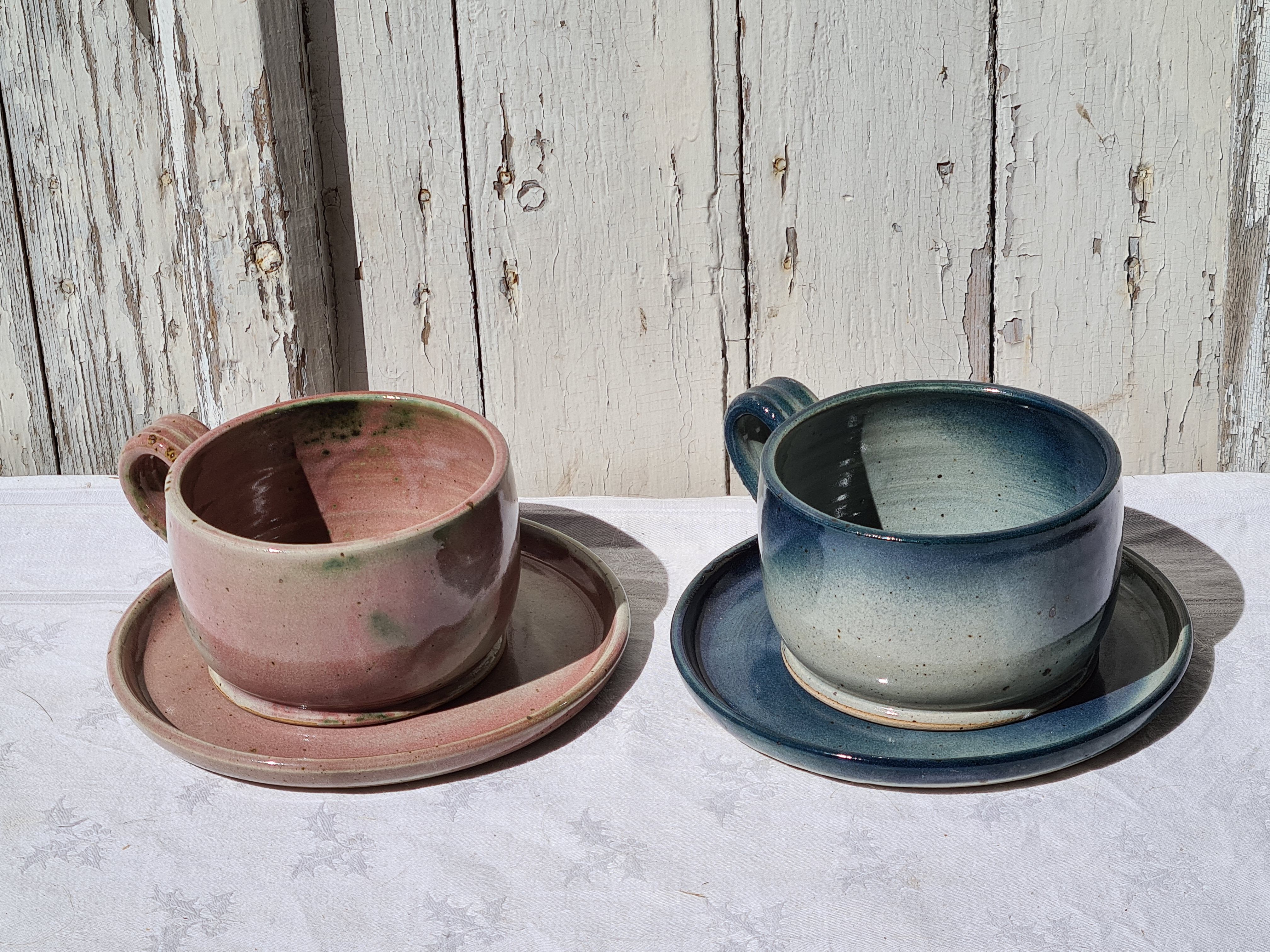 Pair of sandstone lunches