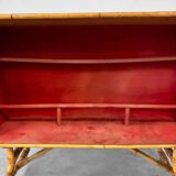 Bamboo bar set and 2 stools