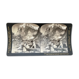Old photography stereo, stereograph, luxury albumine 1903 Bernese Alps, Switzerland