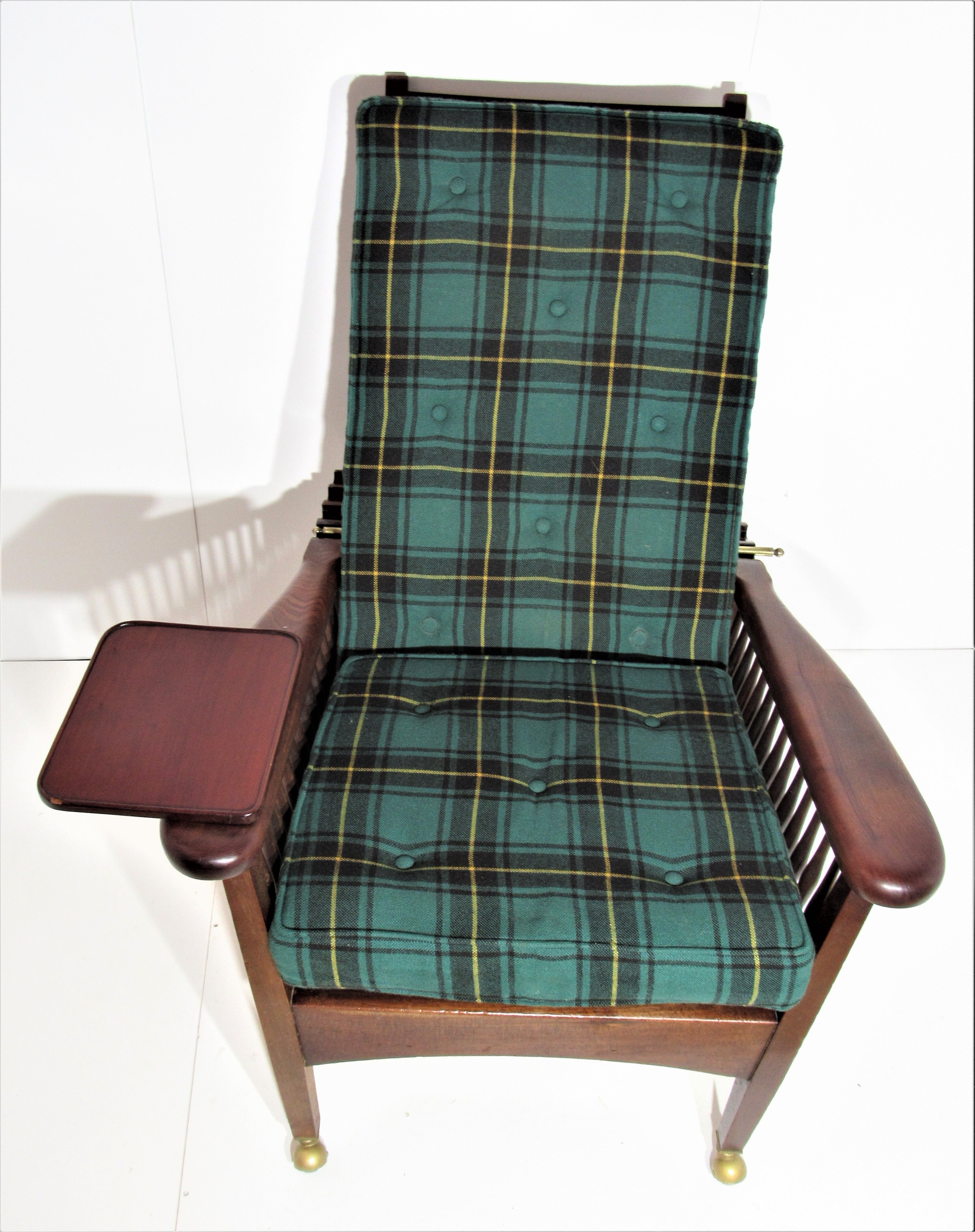 English Green Morris Chair - Arts and Crafts