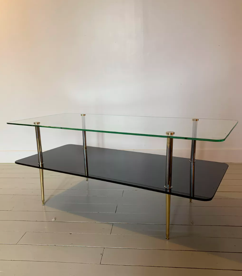 Glass coffee table 50s/60s