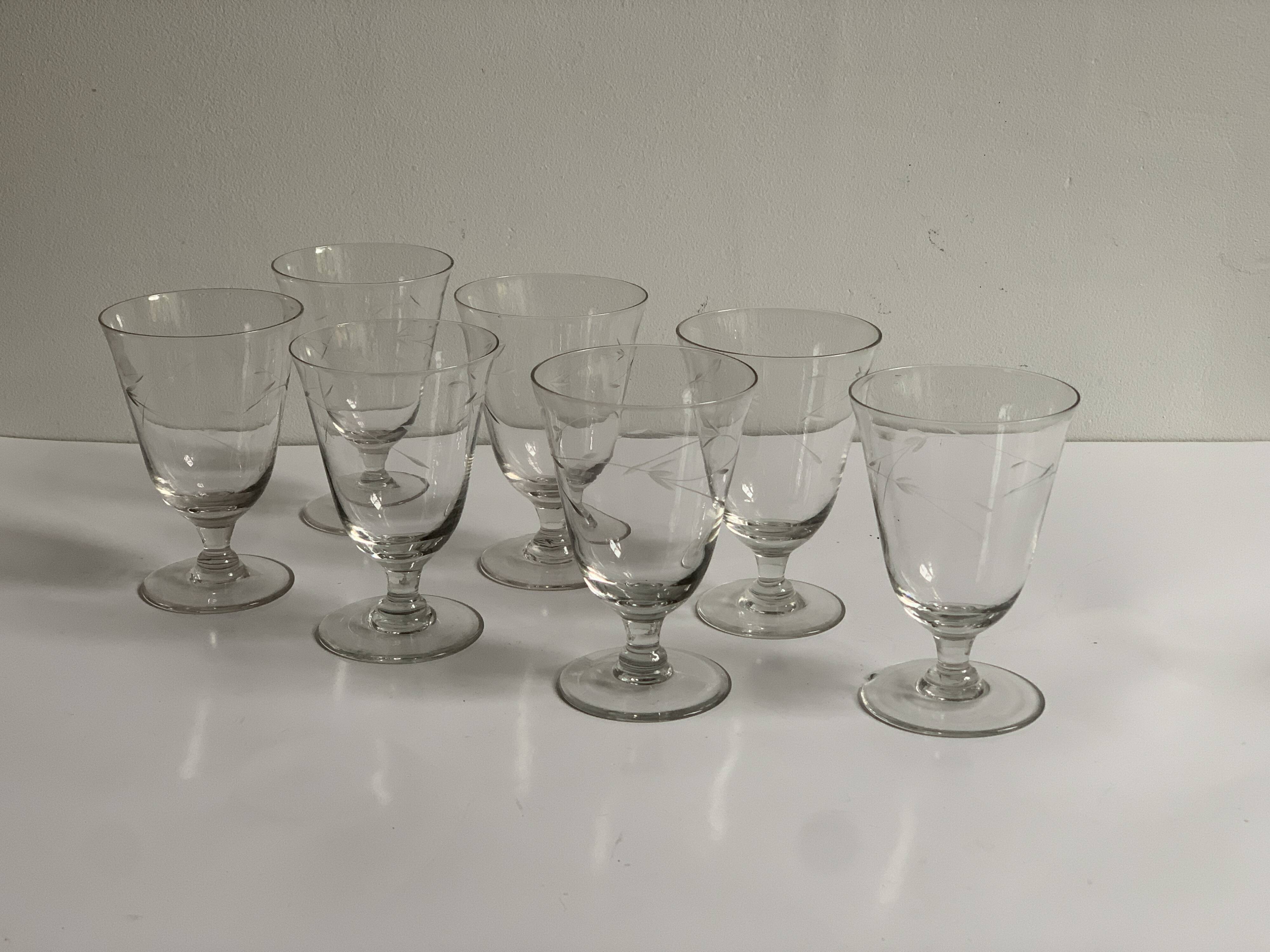 Engraved wine glasses