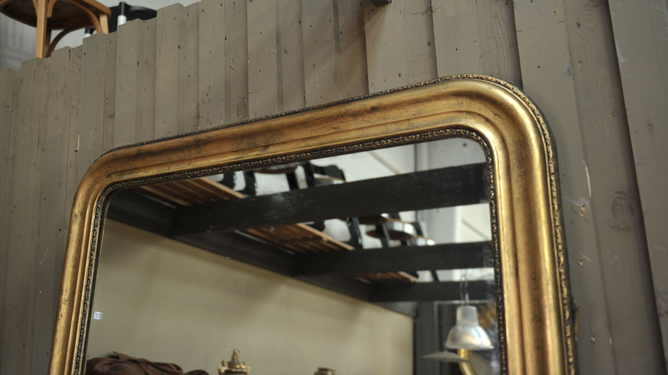 Former mirror late 19th in gilded wood - 180x120cm