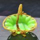 Panier vide poche en opaline verte ( uranium/ ouraline)