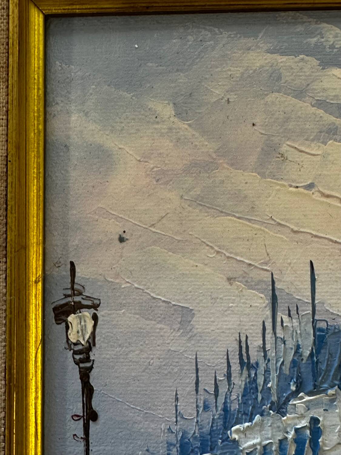Caroline Burnett (1877-1950) Oil on canvas - Parisian Scene Moul