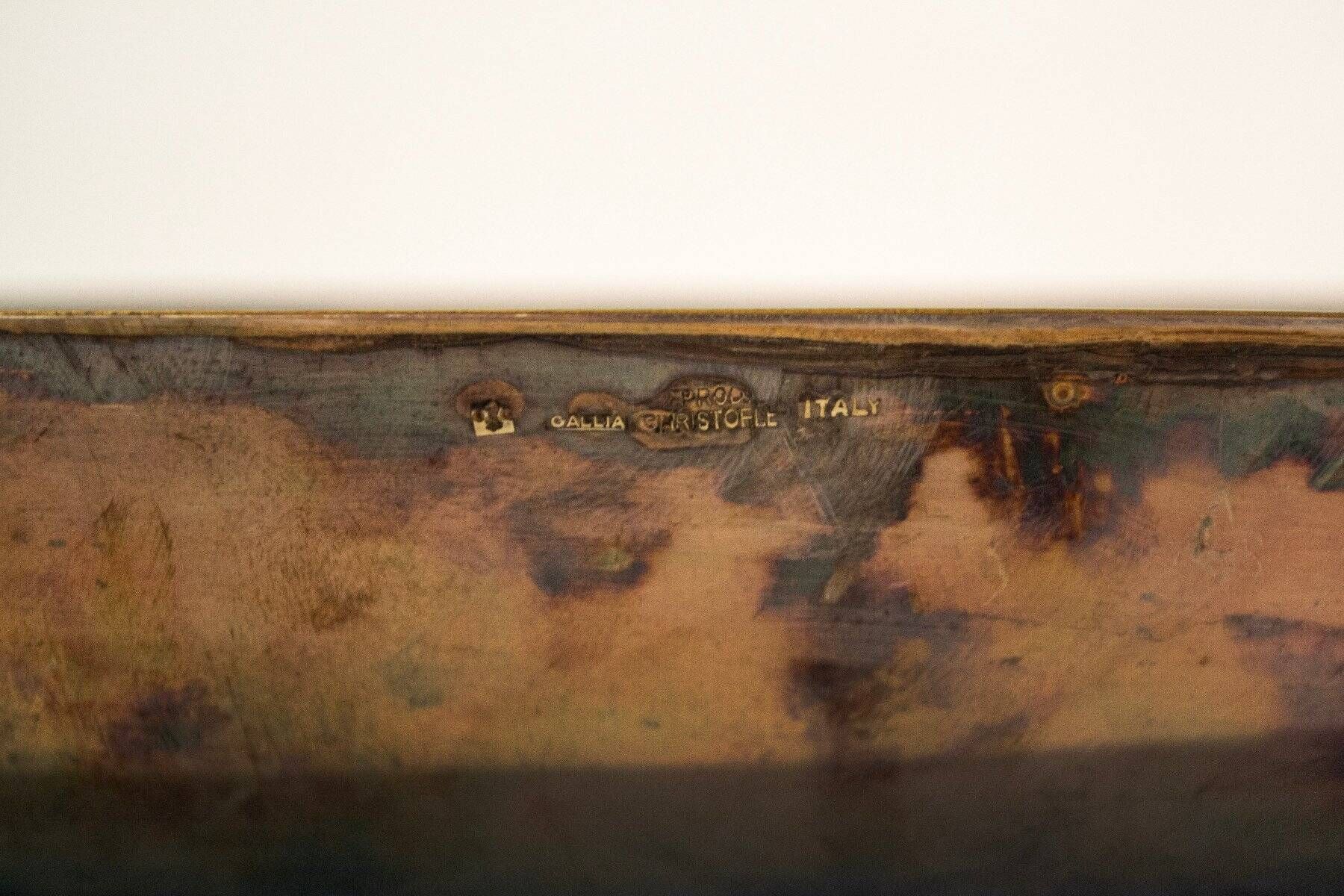 Vintage silver-plated tray from Christofle, France, 1950.