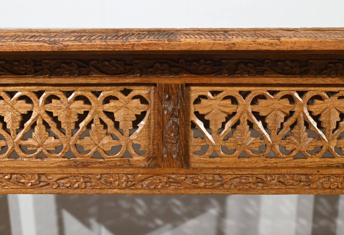 Table Orientale Pliante en Bois Exotique – Début XXe