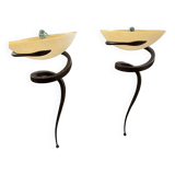 Set of 2 Teo wall lights by Enzo Campialini