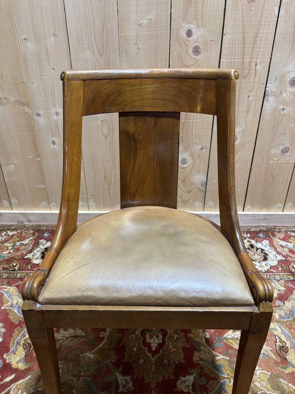 Leather gondola chair