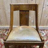 Leather gondola chair