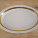 Oval porcelain dish Bavaria beige golden led