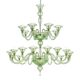 Monumental Murano Glass Chandelier with Rigadin Detailing by Simoeng