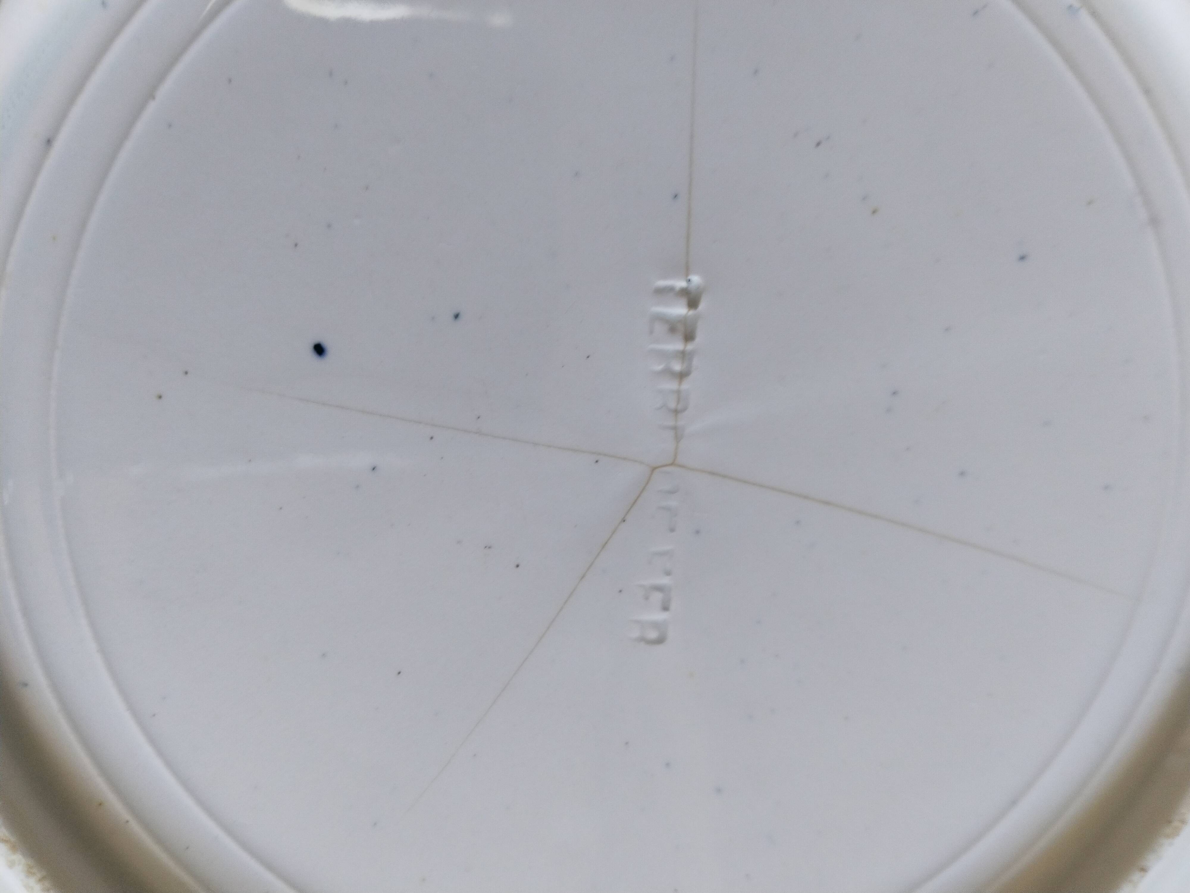 Set of 6 dinner plates in Terre de fer earthenware, blue color