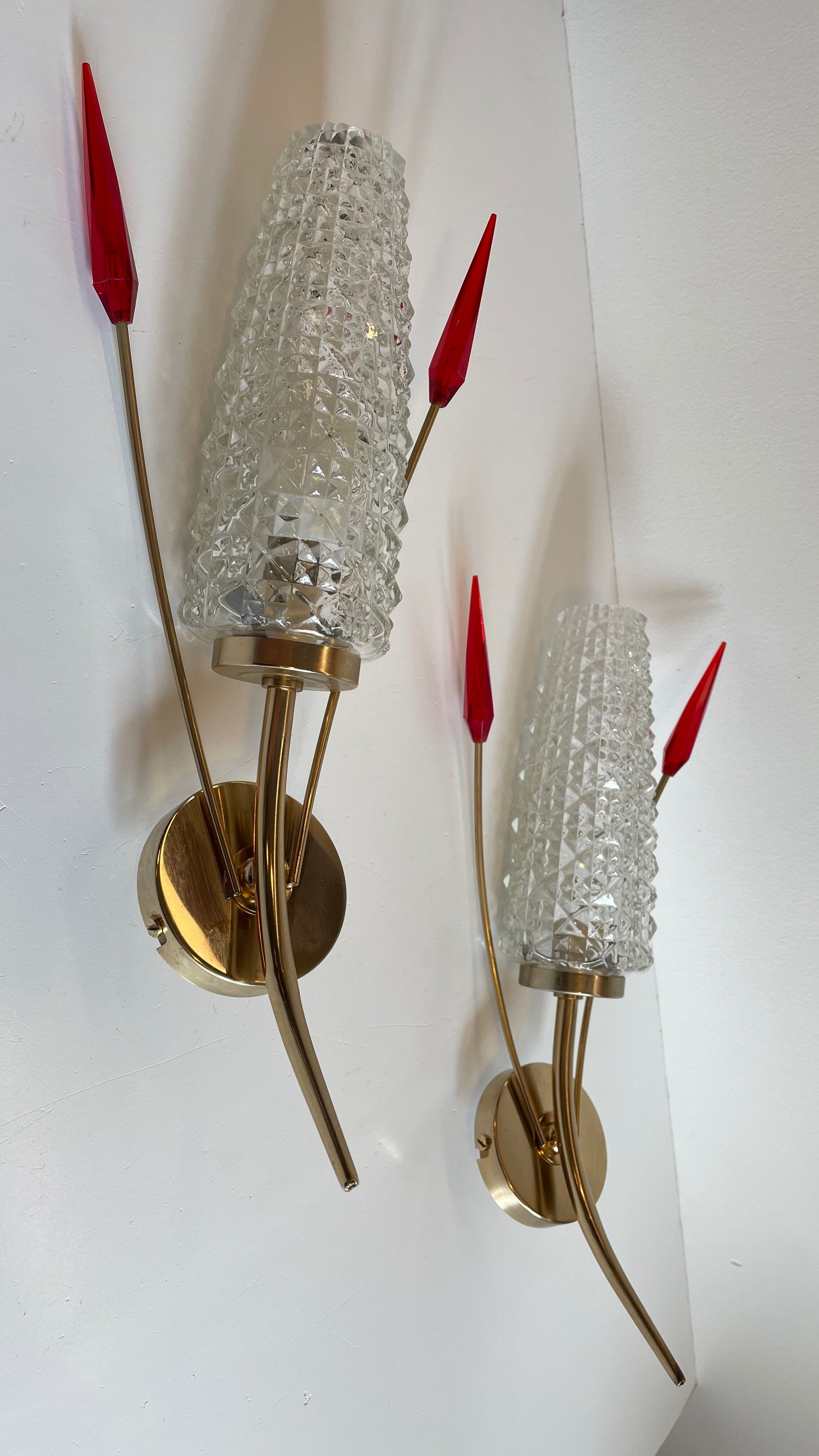 Pair of retro wall lamps 60s